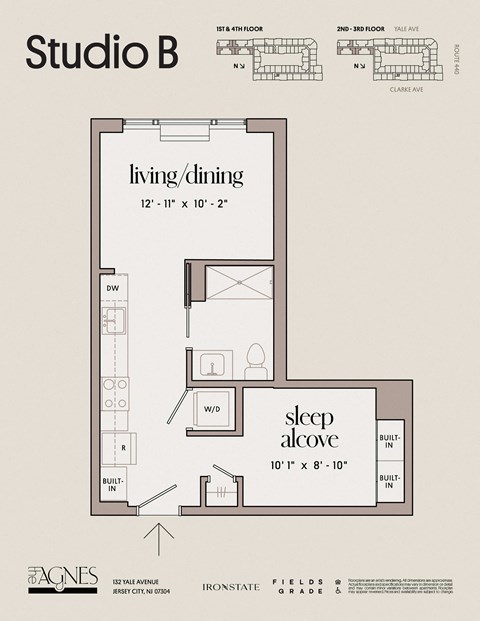 a floor plan of studio b